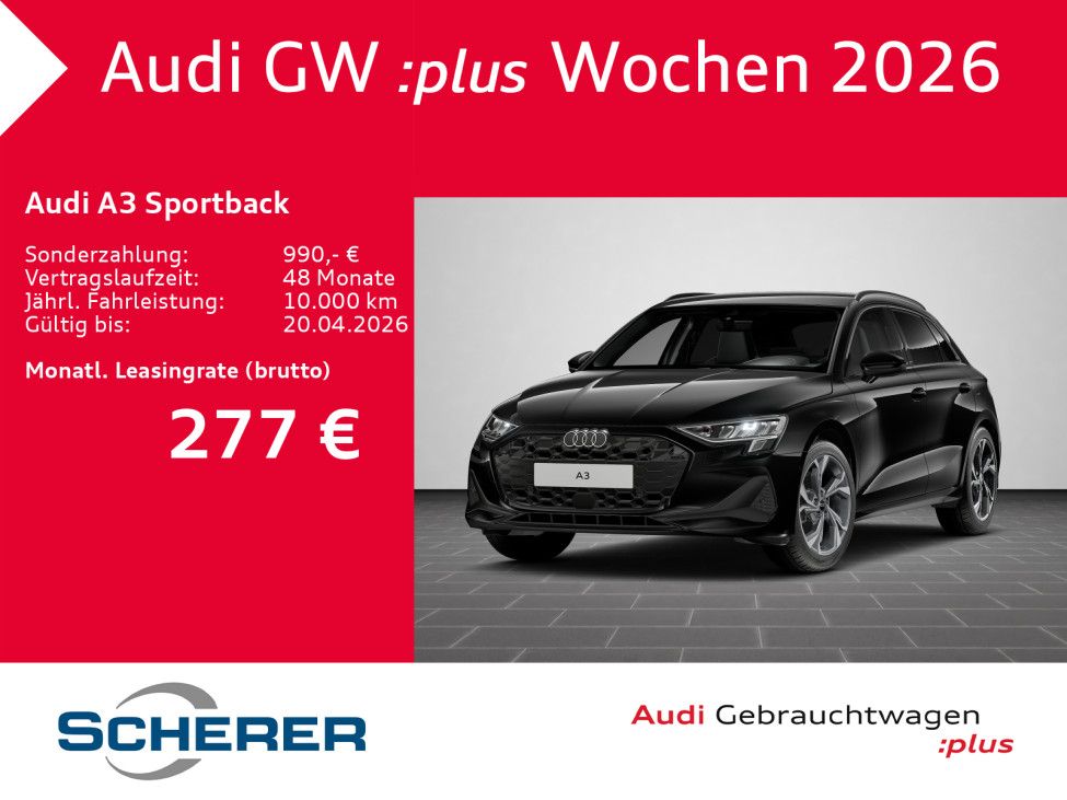 A3 Sportback 30 TFSI S tronic SHZ RFK KLIMA PLUS