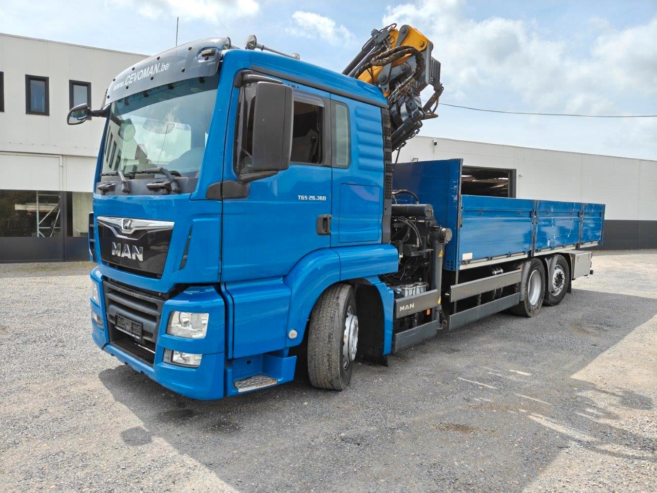 MAN TGS 26.360 open box with crane + JIB