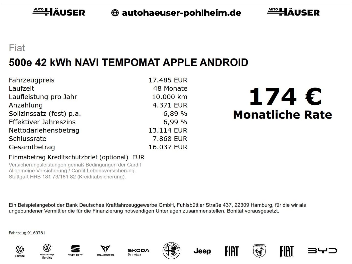 Fiat 500e 42 kWh NAVI TEMPOMAT APPLE ANDROID imagem 2