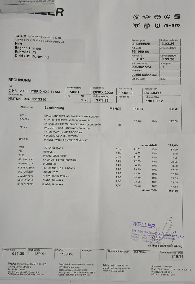 Toyota C-HR 2.0-l Hybrid Team D. *LED*CAM*SHZ*ACC*PDC