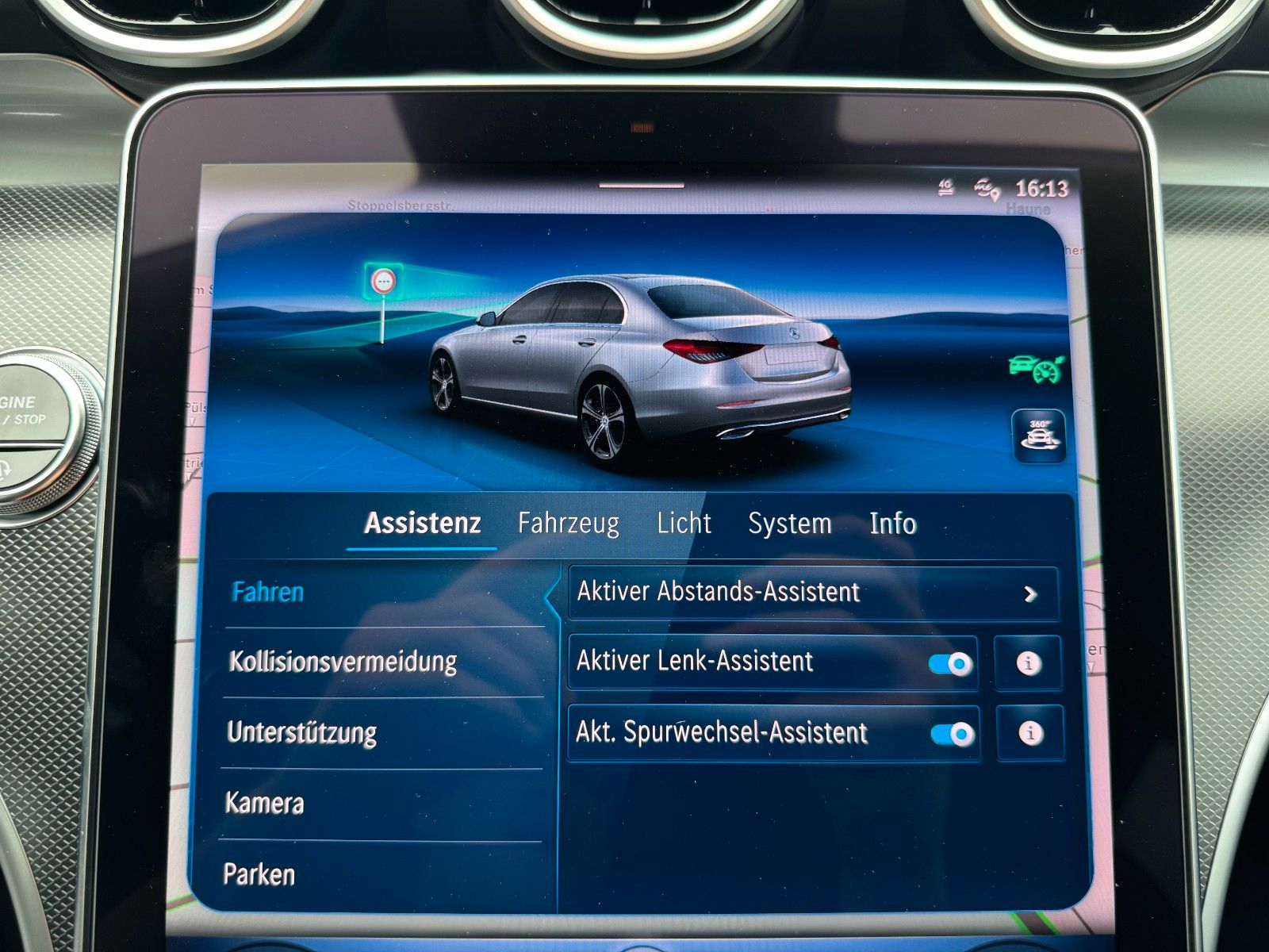 Fahrzeugabbildung Mercedes-Benz C 220 d AMG Distr+Burm+S-Dach+Ambiente