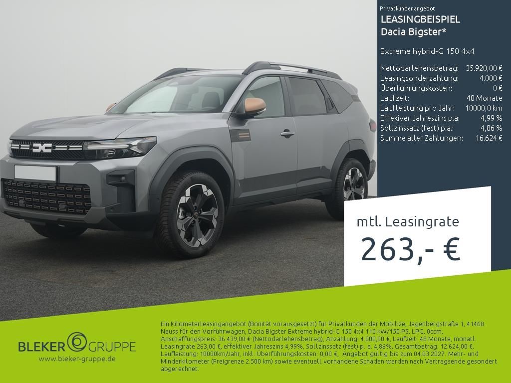 Dacia Bigster Extreme hybrid-G 150 4x4