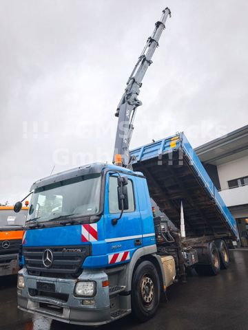 Mercedes-Benz Actros 2644/ 6X4 /Hiab 244 Kran FUNK/6,5m Kipper