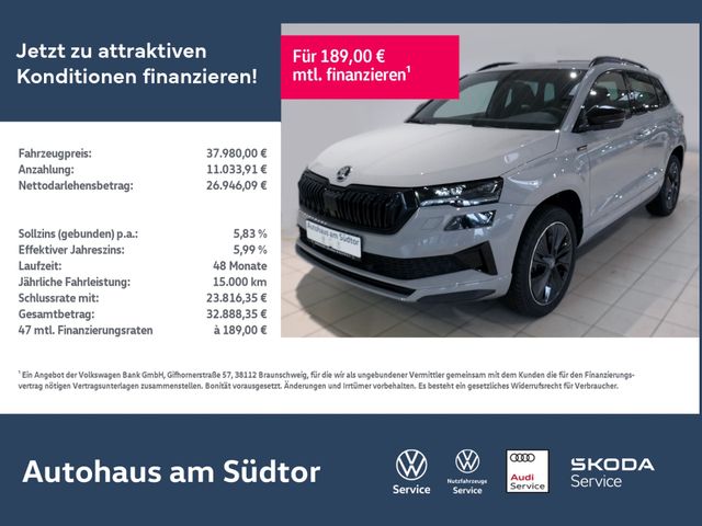 SKODA Karoq Sportline 1.5 TSI DSG | LED AHK RFK ACC