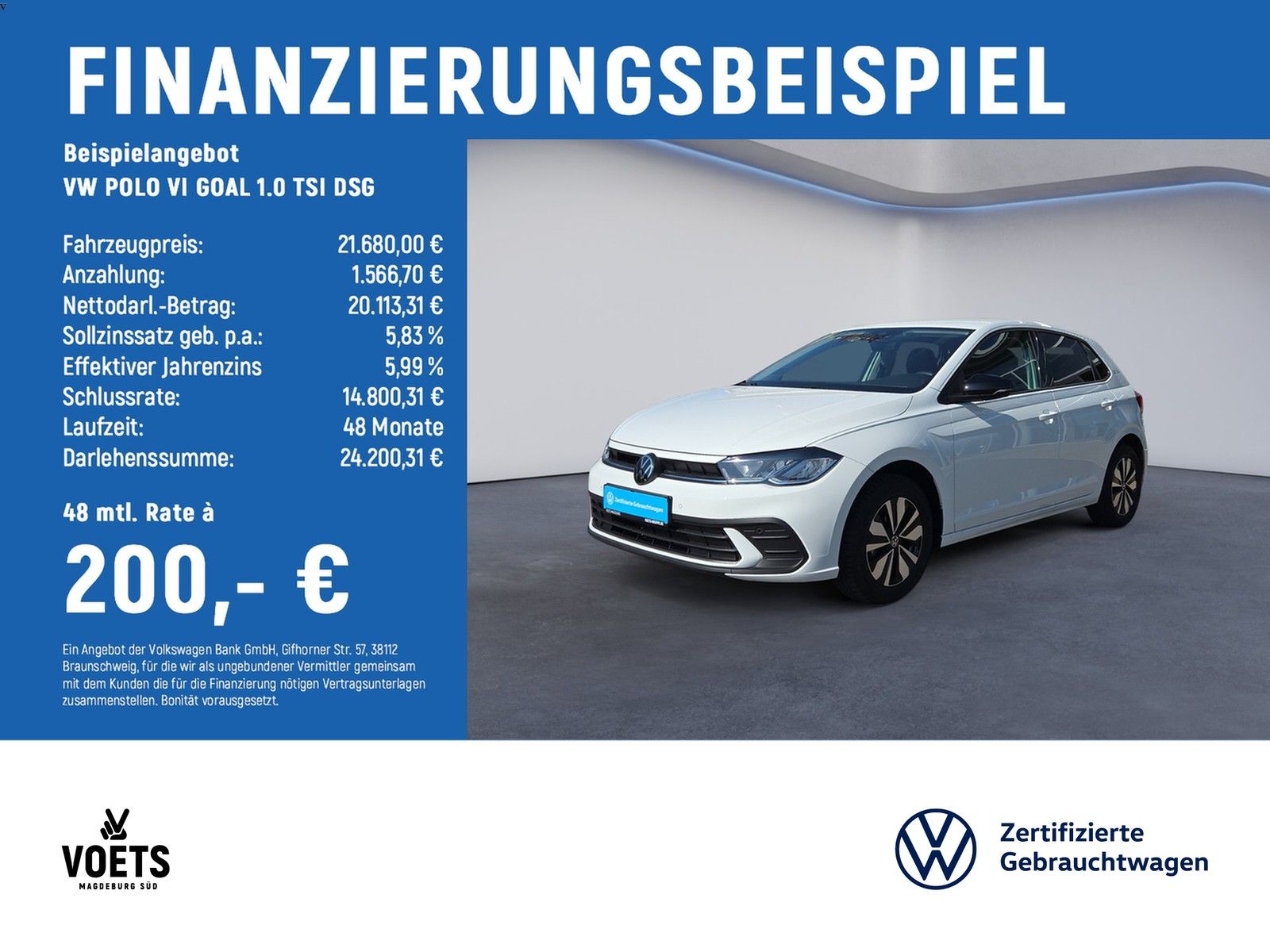 Volkswagen POLO VI GOAL 1.0 TSI DSG LED+PDC+SHZ+NAVI