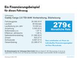 Volkswagen Caddy Cargo 2.0 TDI AHK Vorbereitung Klima - Volkswagen Caddy: Limousine