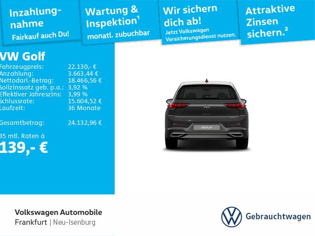 Volkswagen Golf VIII 1.5 eTSI DSG Style LED NAVI APP, миниатюра 11