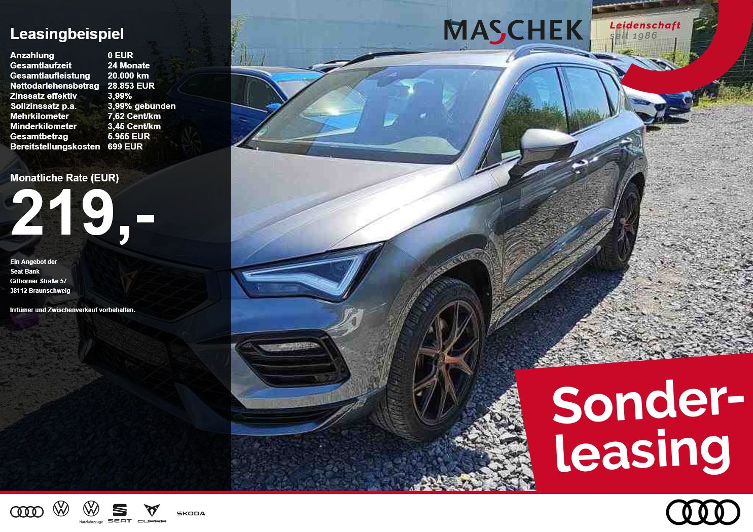 Cupra Ateca VZ 2.0 TSI DSG Beats Pano Memory Frontsche