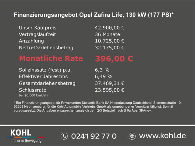 Opel Zafira Life Tourer M 2.0 D Start-Stop PDC Klima