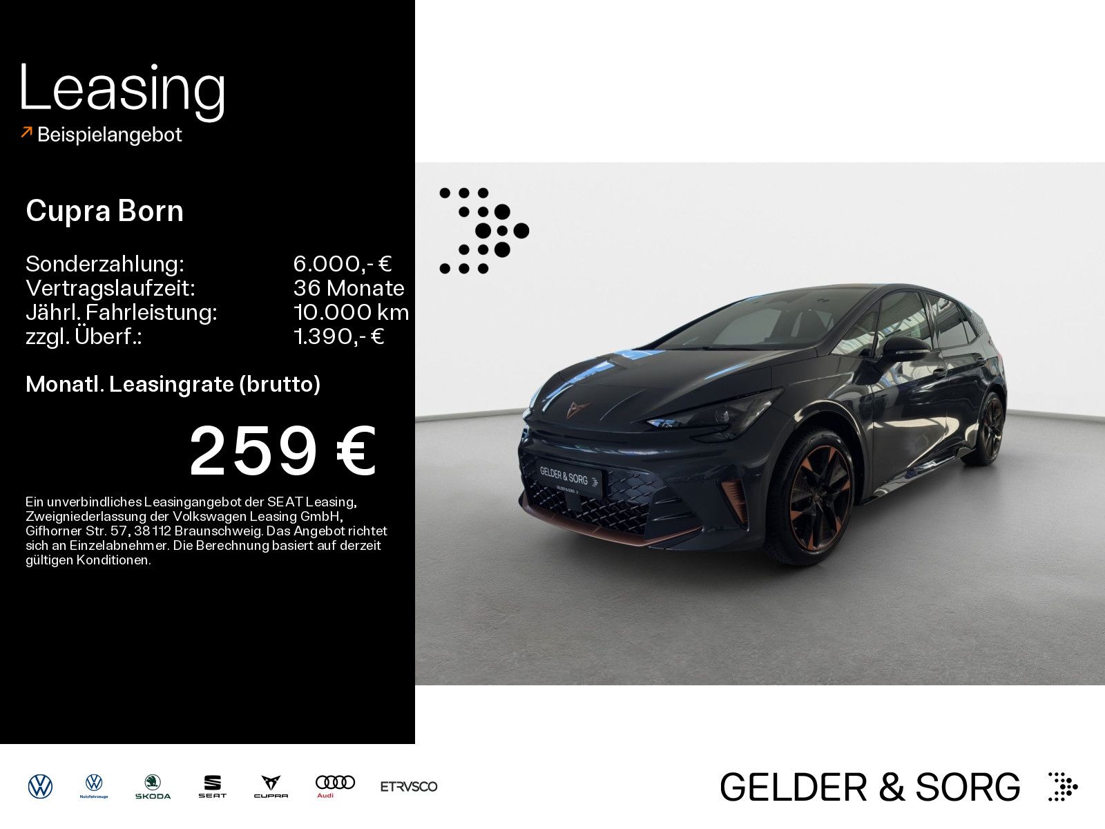 Cupra Born 140 kW 58 kWh *GJR*SHZ*NAVI*LED*ACC*