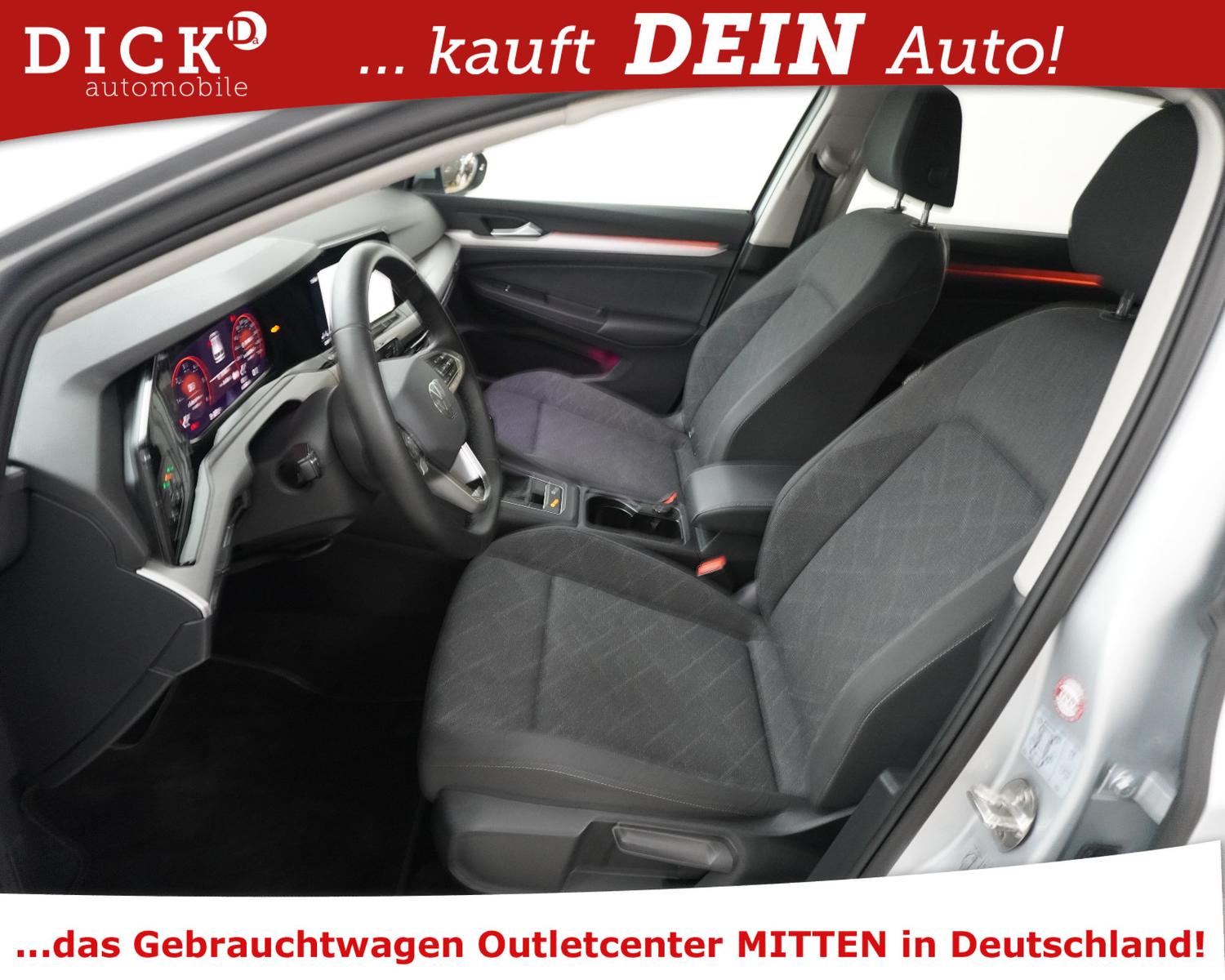 Volkswagen Golf VIII Var 2.0d Life NAVI+LED+VIRTU+SHZ+ACC+, миниатюра 11