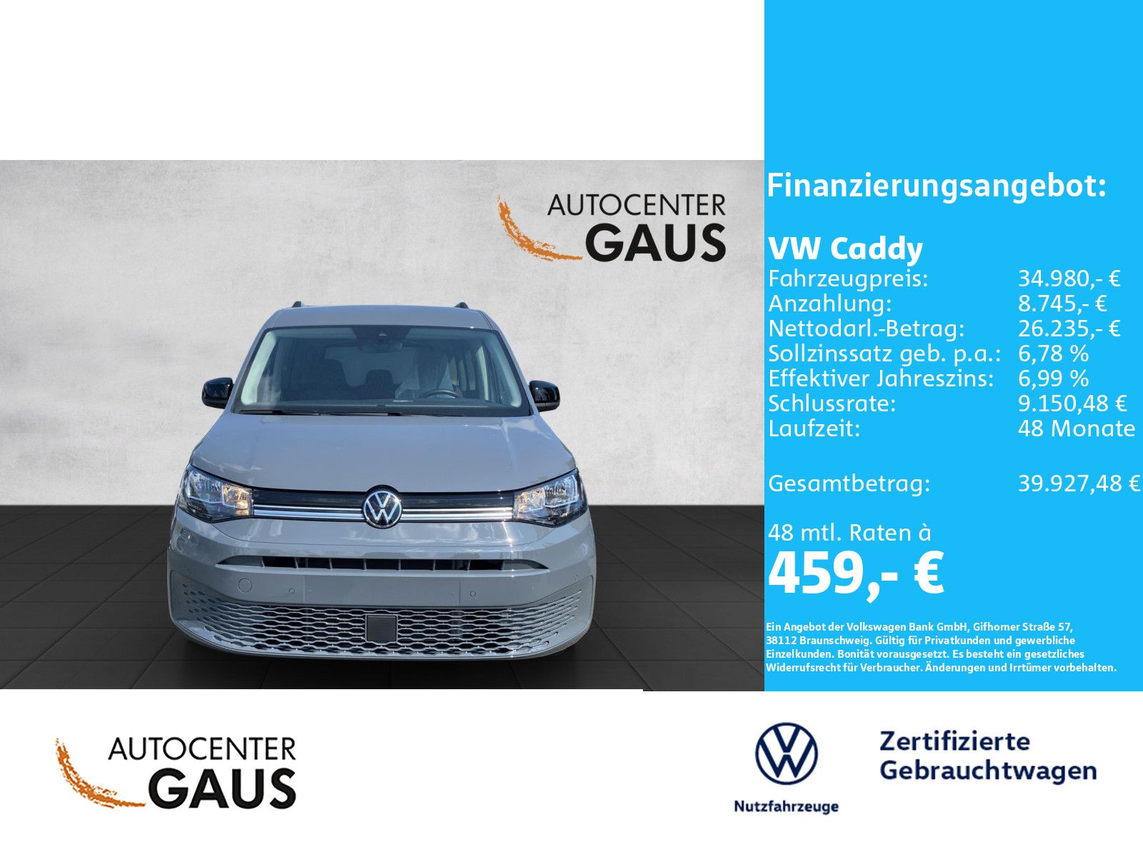 Caddy Goal 1.5 TSI DSG AHK*Navi