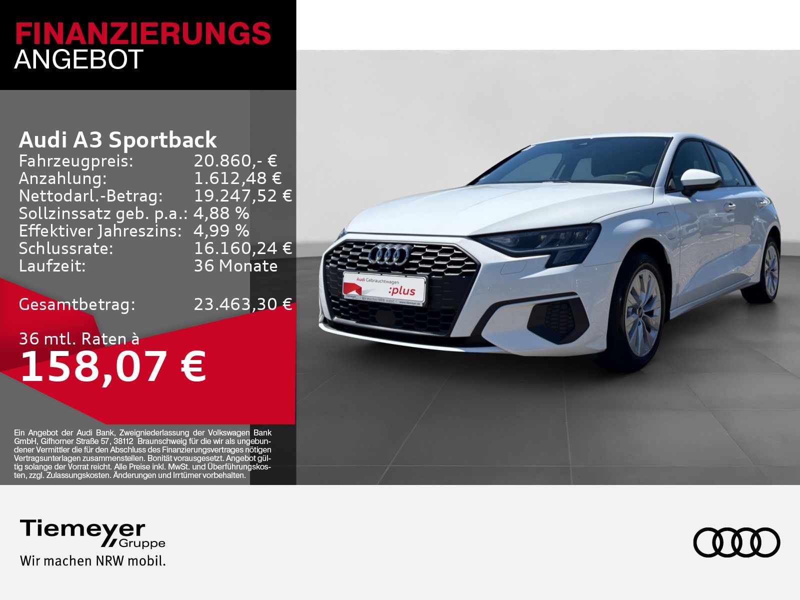 Audi A3 Sportback 40 TFSIe SITZHZG LM DAB
