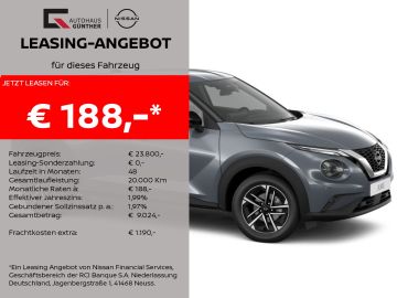 Nissan Leasingangebot: Nissan Juke N-CONNECTA DCT-Automatik Winter/Carplay/RFK