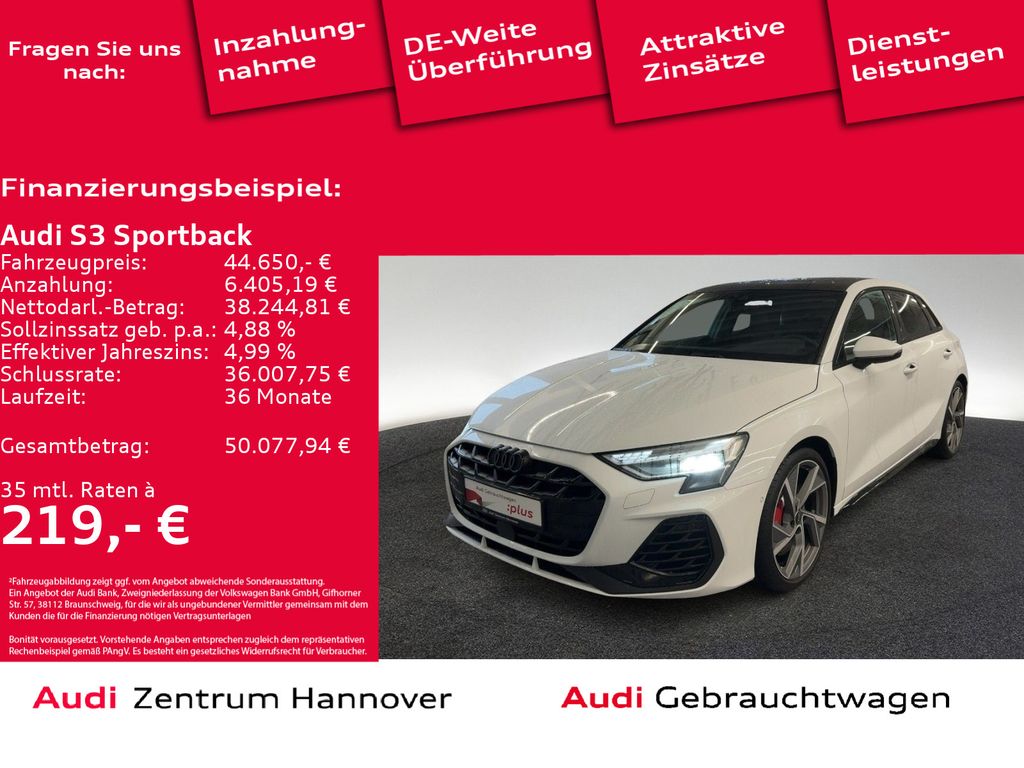 Audi S3 Sportback 2.0 TFSI Pano SONOS Kamera Navi DAB