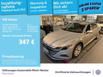 Volkswagen Leasingangebot: Volkswagen Arteon 2.0 TSI Elegance DSG Navi Kamera LED uvm.