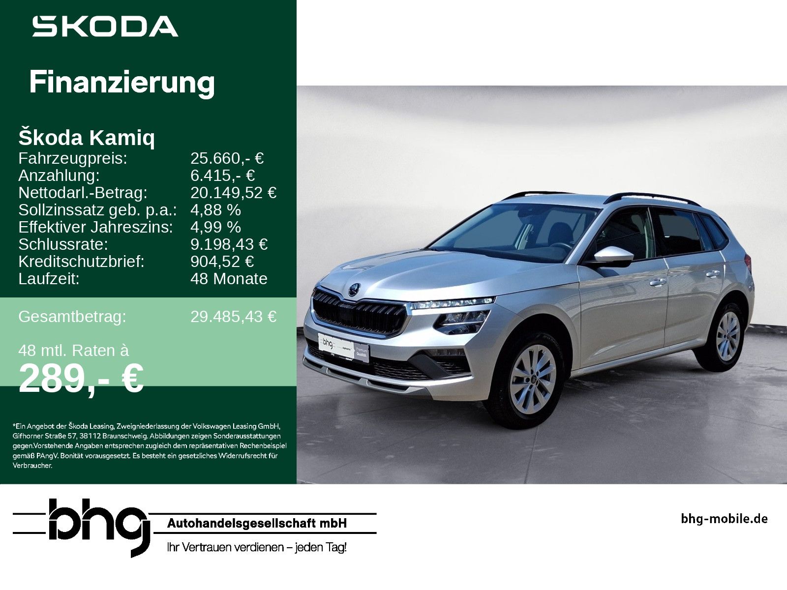 Skoda Kamiq 1,5 TSI DSG Tour ACC Front-LaneAssist LED 