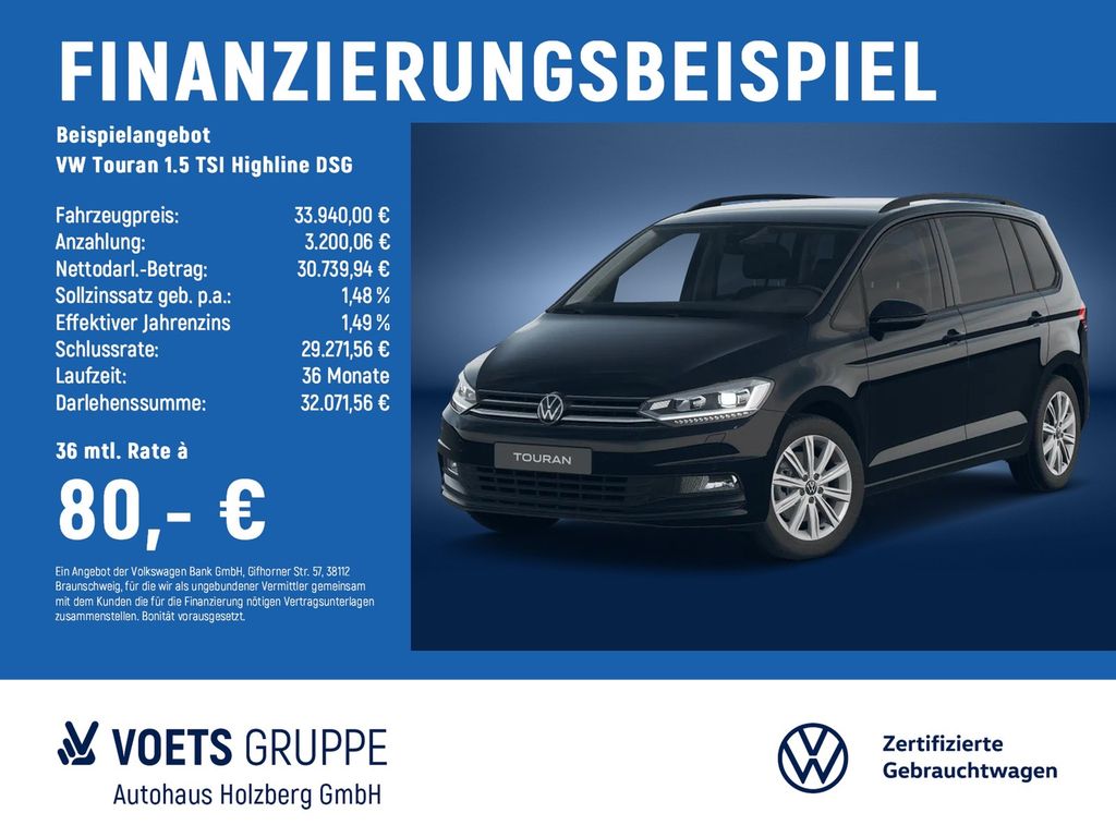 Volkswagen Touran 1.5 TSI Highline DSG 7SITZER+AHK+LED