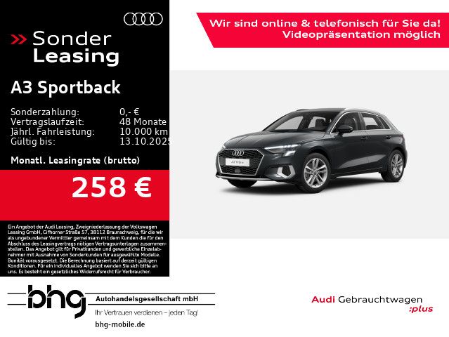 Audi A3 Sportback 40 TFSIe S tronic advanced Navi