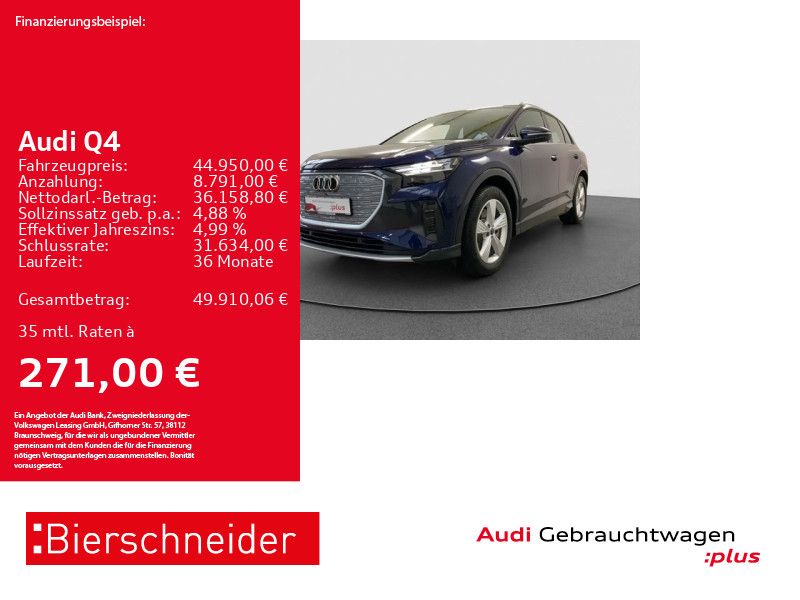 Audi Q4 50 e-tron qu advanced MATRIX HuD WÄPU CAM 5J.