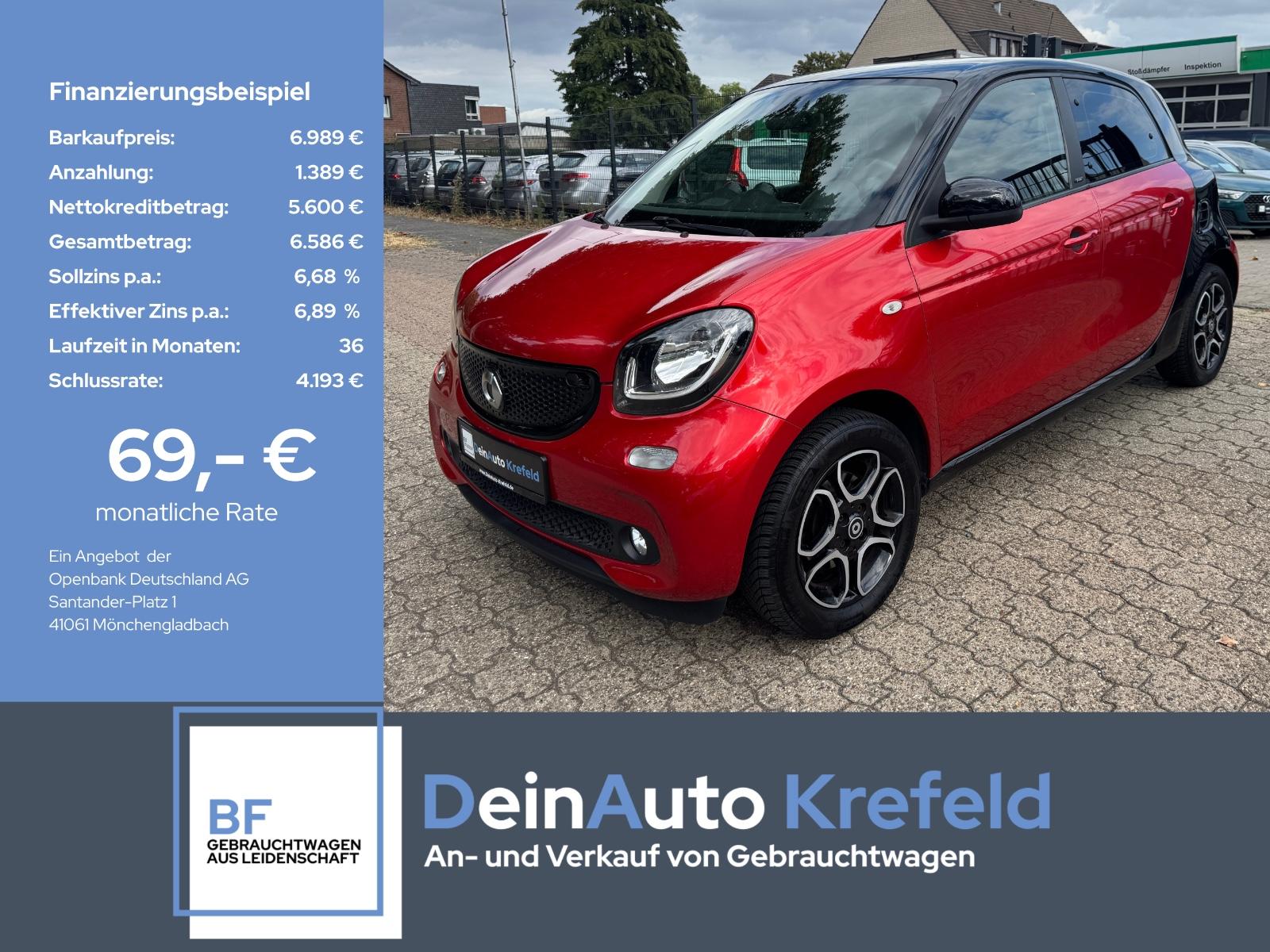 Smart ForFour 1.0 prime Leder, Klima, PDC, LED
