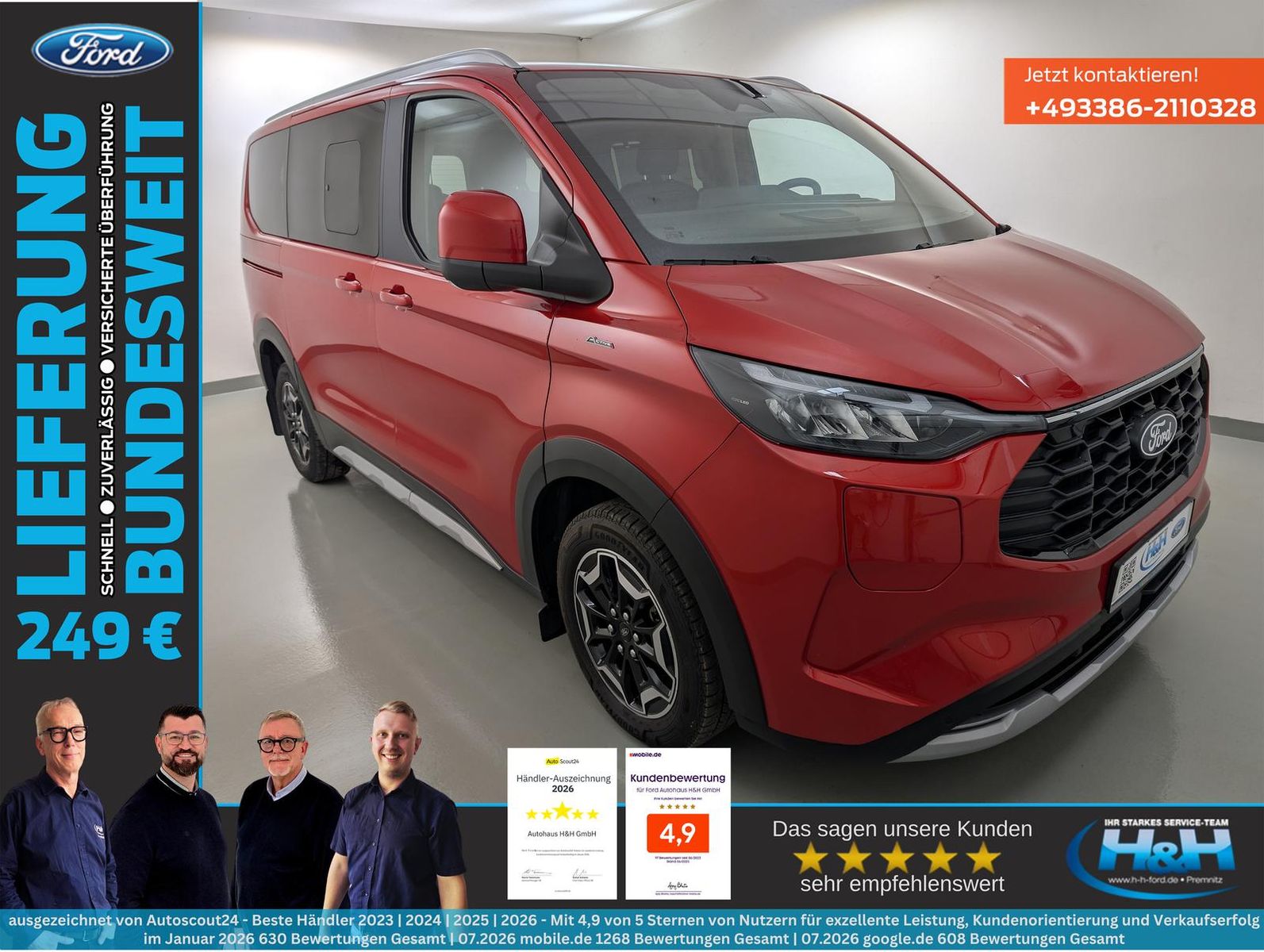 Ford Tourneo Custom 2.5 PHEV L1 Active AHK