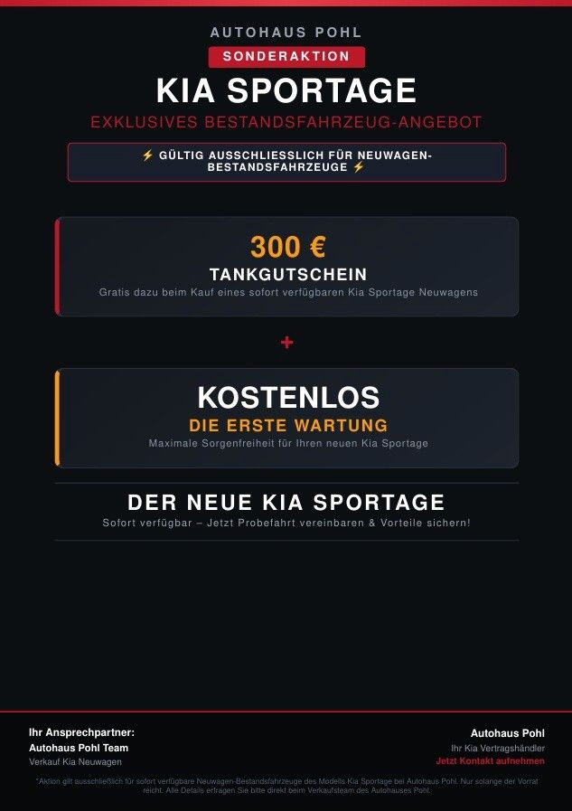 Fahrzeugabbildung Kia SPORTAGE 1.6T 2WD Vision KOM Facelift