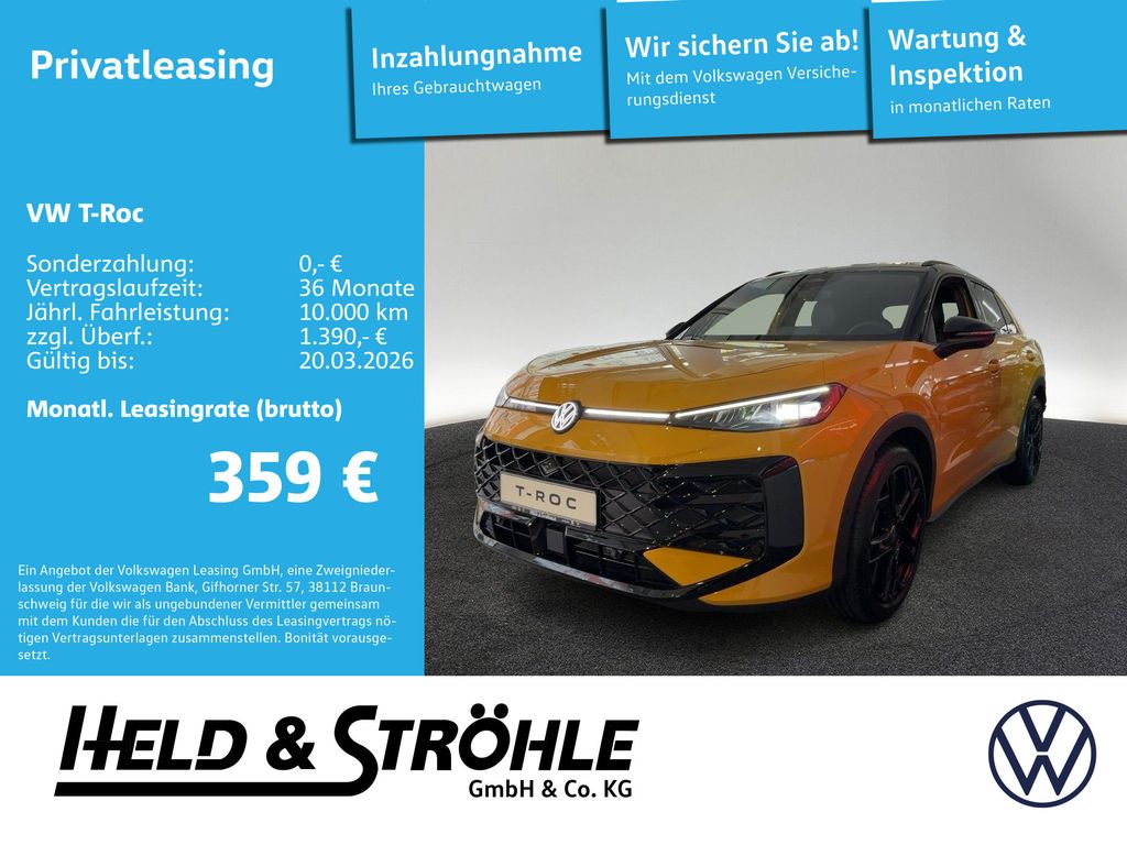 Volkswagen T-Roc R-Line 1.5 l eTSI AHK WKR SHZ BLK Keyless
