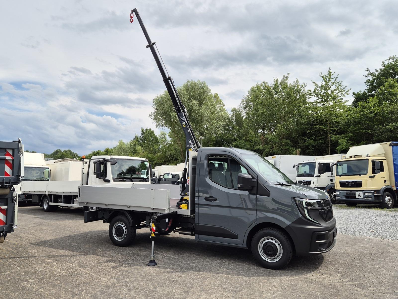 Renault Master L2H1 (neues Mod.) Alupritsche m. Kran