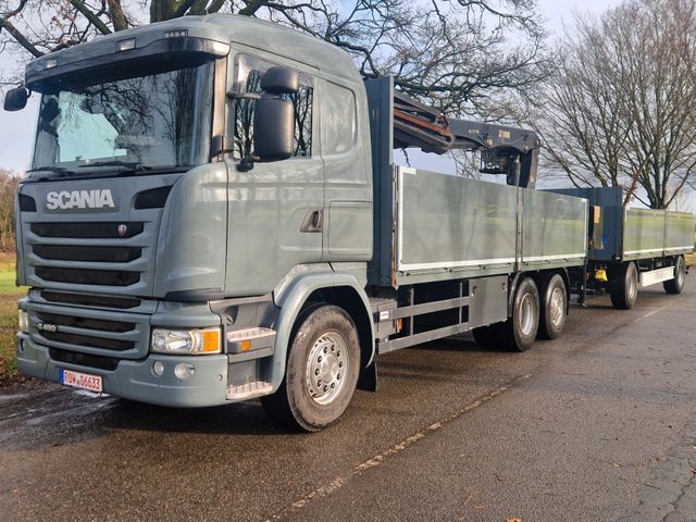 Scania G 490 Hiab 211-3 Lenk / Lift mit Anhänger  *TOP*