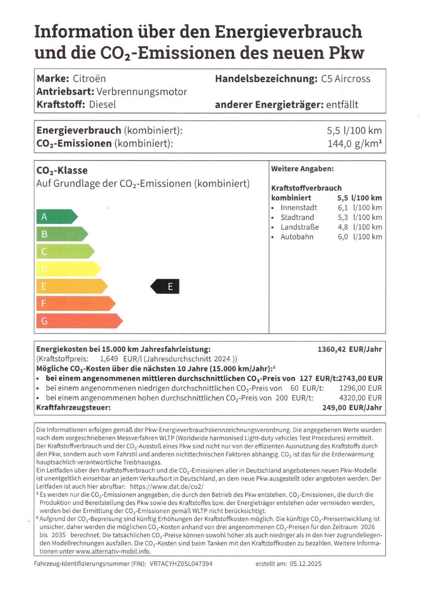 Citroën C5 Aircross  BlueHDi 130 Stop&Start EAT8 MAX