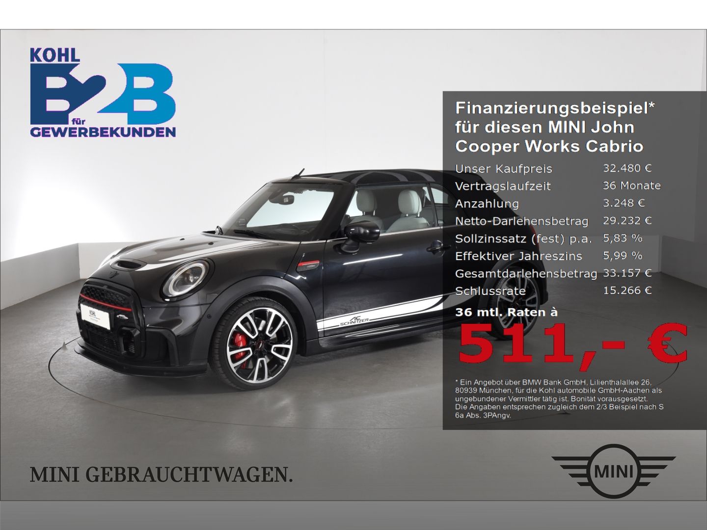 MINI John Cooper Works Cabrio **nur an Gewerbekunden*