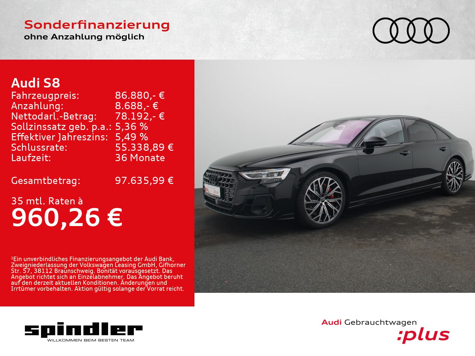 AUDI S8 TFSI quattro / Pano, Standh, AHK, B&amp;O, OLED
