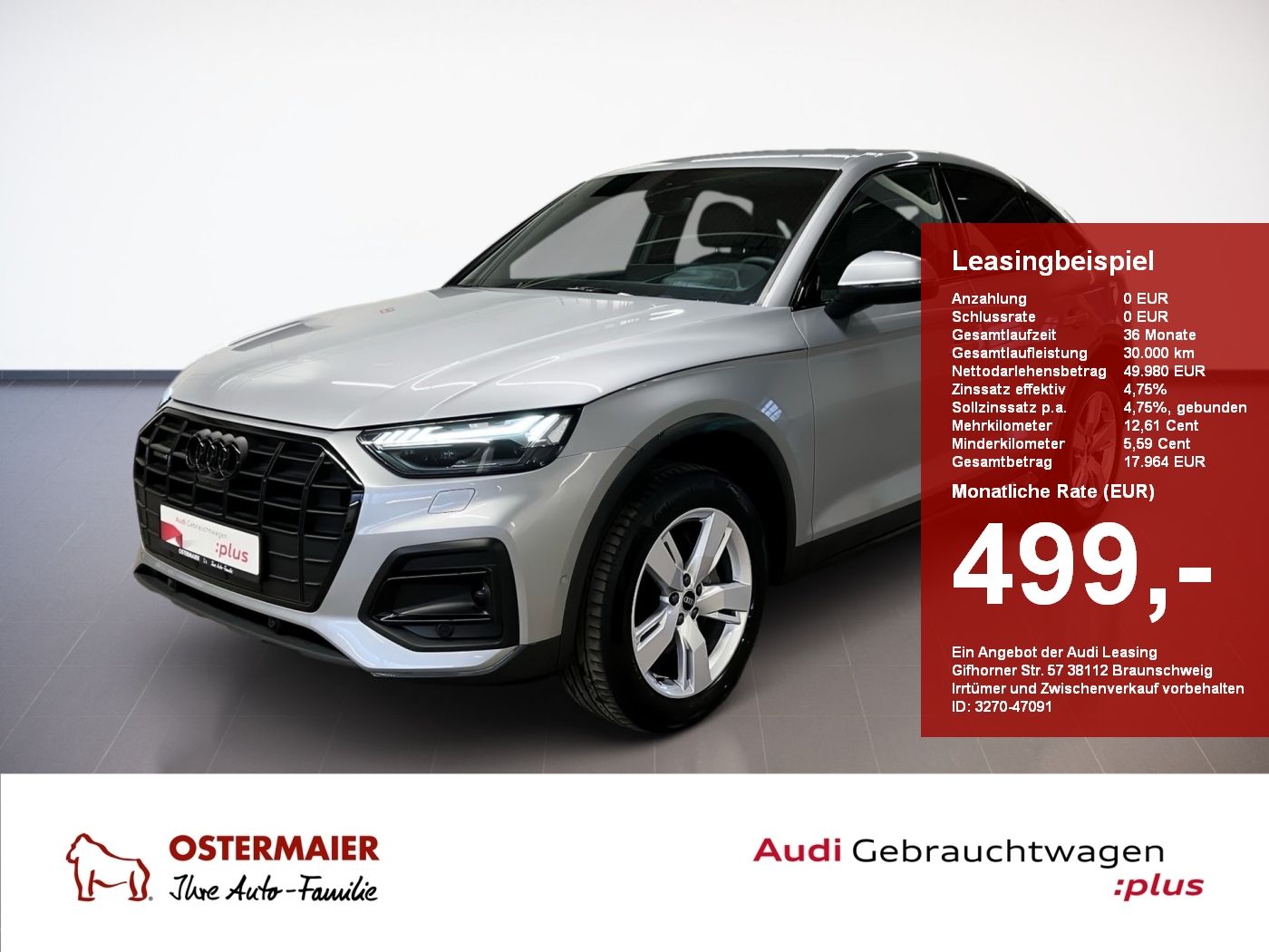 Audi Q5 Sportback ADVANCED 45 TFSI QUATTRO AHK.MATRIX