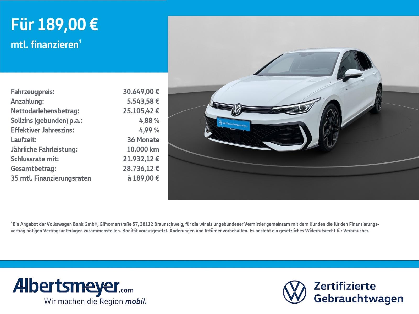 Volkswagen Golf VIII 1.5 TSI R-Line +HEAD-UP+MATRIX+NAVI+LM