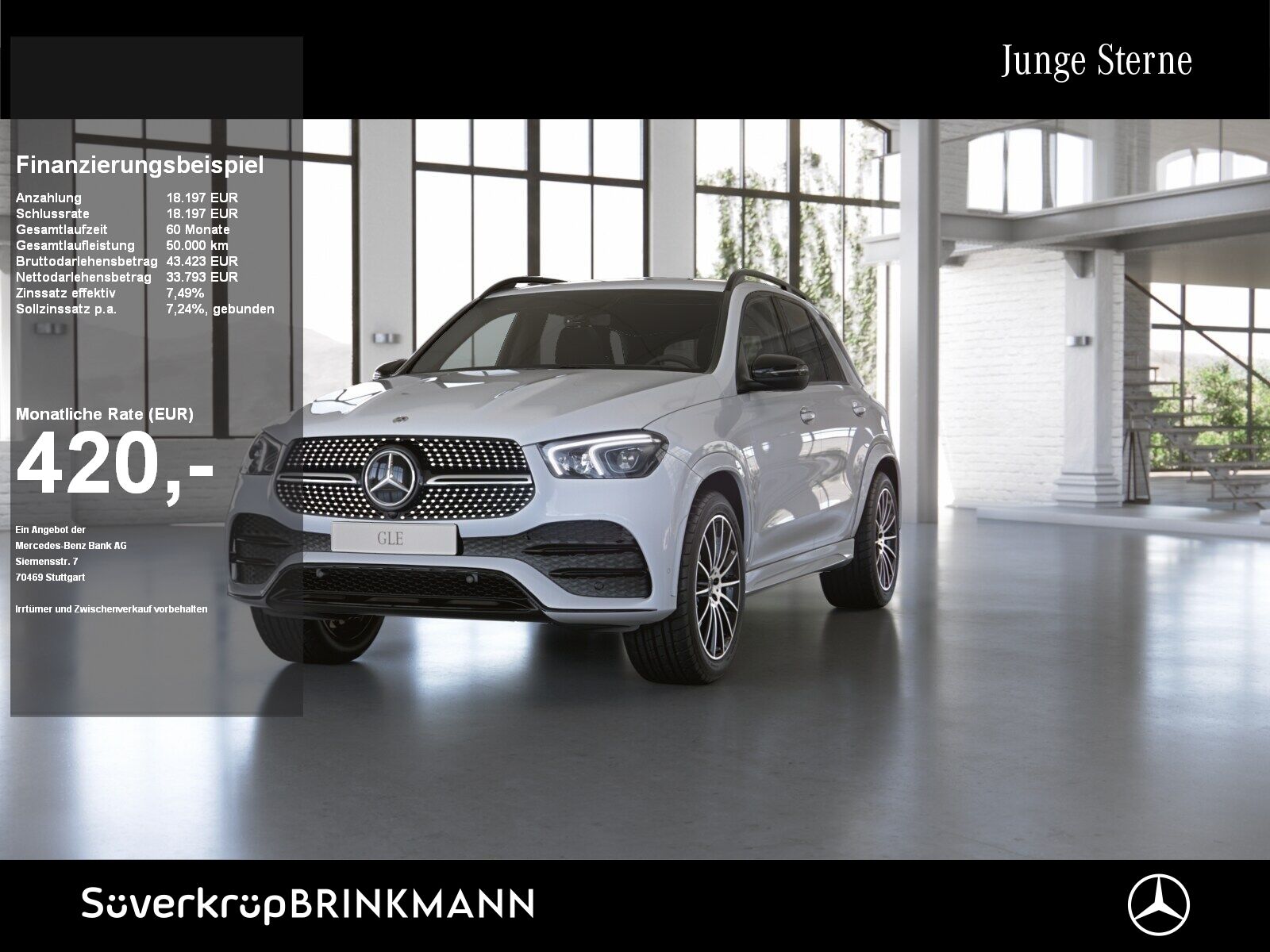 MERCEDES-BENZ GLE 350 de 4M AMG BURM NIGHT WIDE KAMERA SPUR