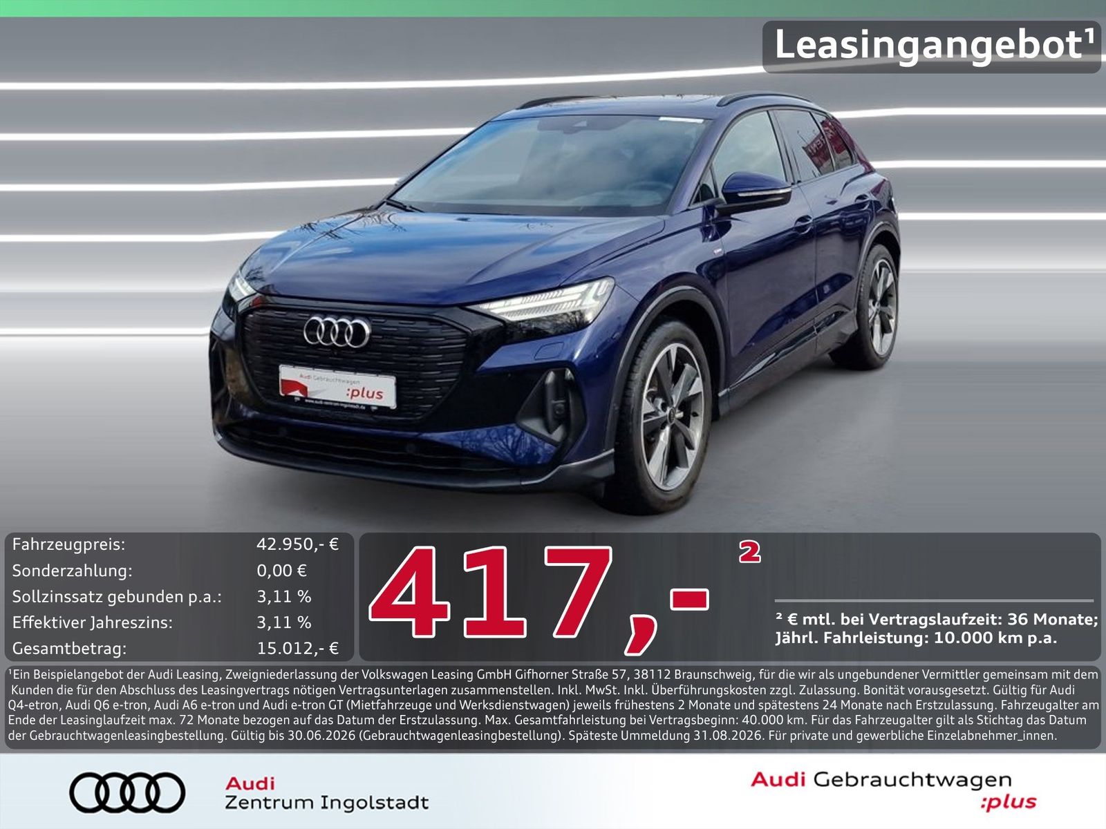 Audi Q4 e-tron 35 S line MATRIX PANO AHK NAVI 360°