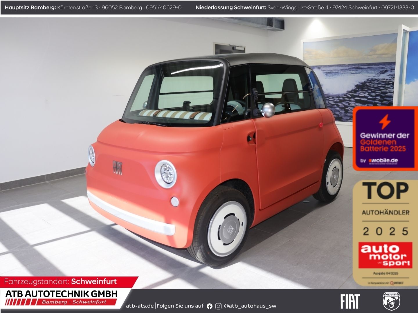 Fahrzeugabbildung Fiat Topolino MY26 7kWh 8,2PS /Fahrbar ab 15 Jahre!