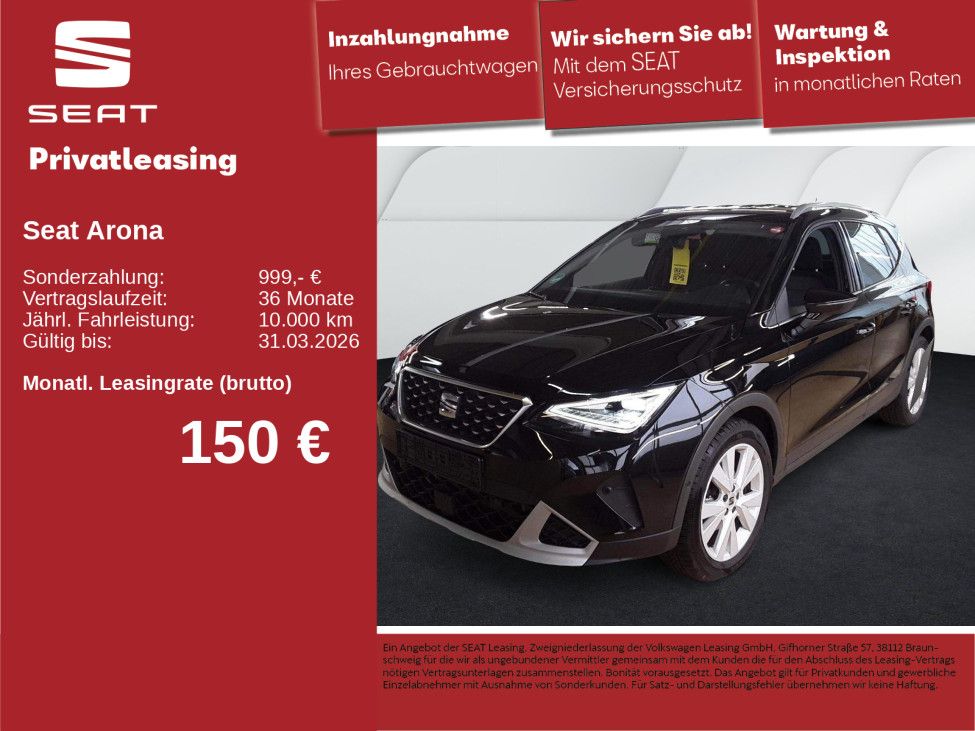 Seat Arona Xperience 1.0 TSI DSG LED NAV KAM SHZ 17"