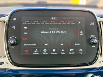 Fiat 500 Cabrio- 7" DAB Radio-Verdeck Elfenbein