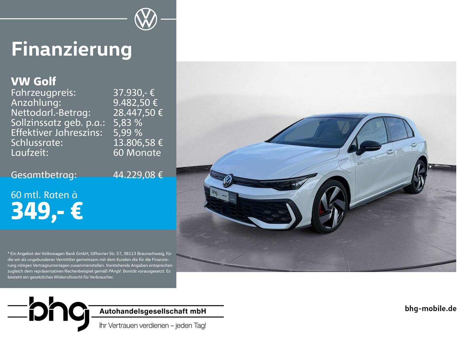 Volkswagen Golf GTE 1.5 TSI Hybrid AHK HUD PANO DCC IQ.LIGH