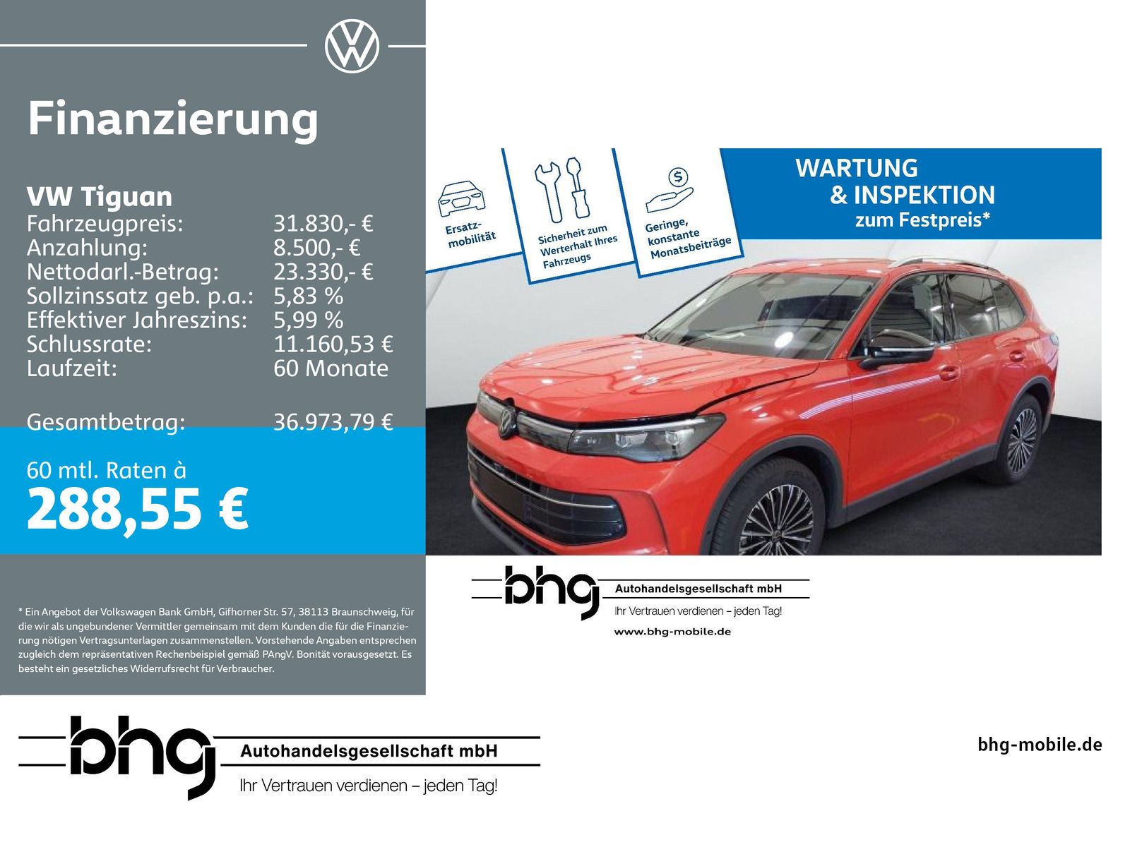 Volkswagen Tiguan 1.5 eTSI DSG GOAL #AHK #AREA-VIEW#LED #ID