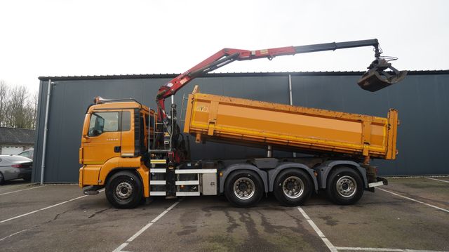 MAN TGS 35-440 8X4 2 SIDE TIPPER WITH HMF Z 1943 CRA