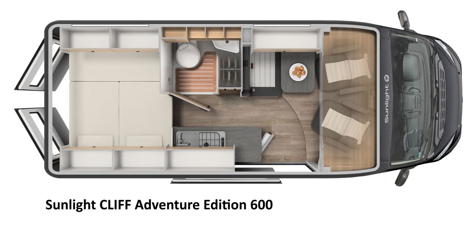 Fahrzeugabbildung Sunlight Adventure Cliff 600 Markise,Ersatzrad