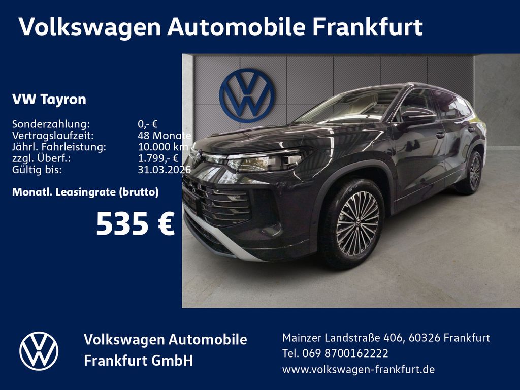 Volkswagen Tayron Elegance 1,5 l eHybrid OPF 110 kW (150 PS