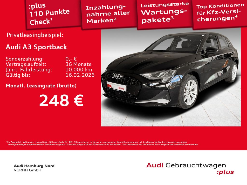 A3 Sportback 35 TFSI S tronic Navi Kamera Sound