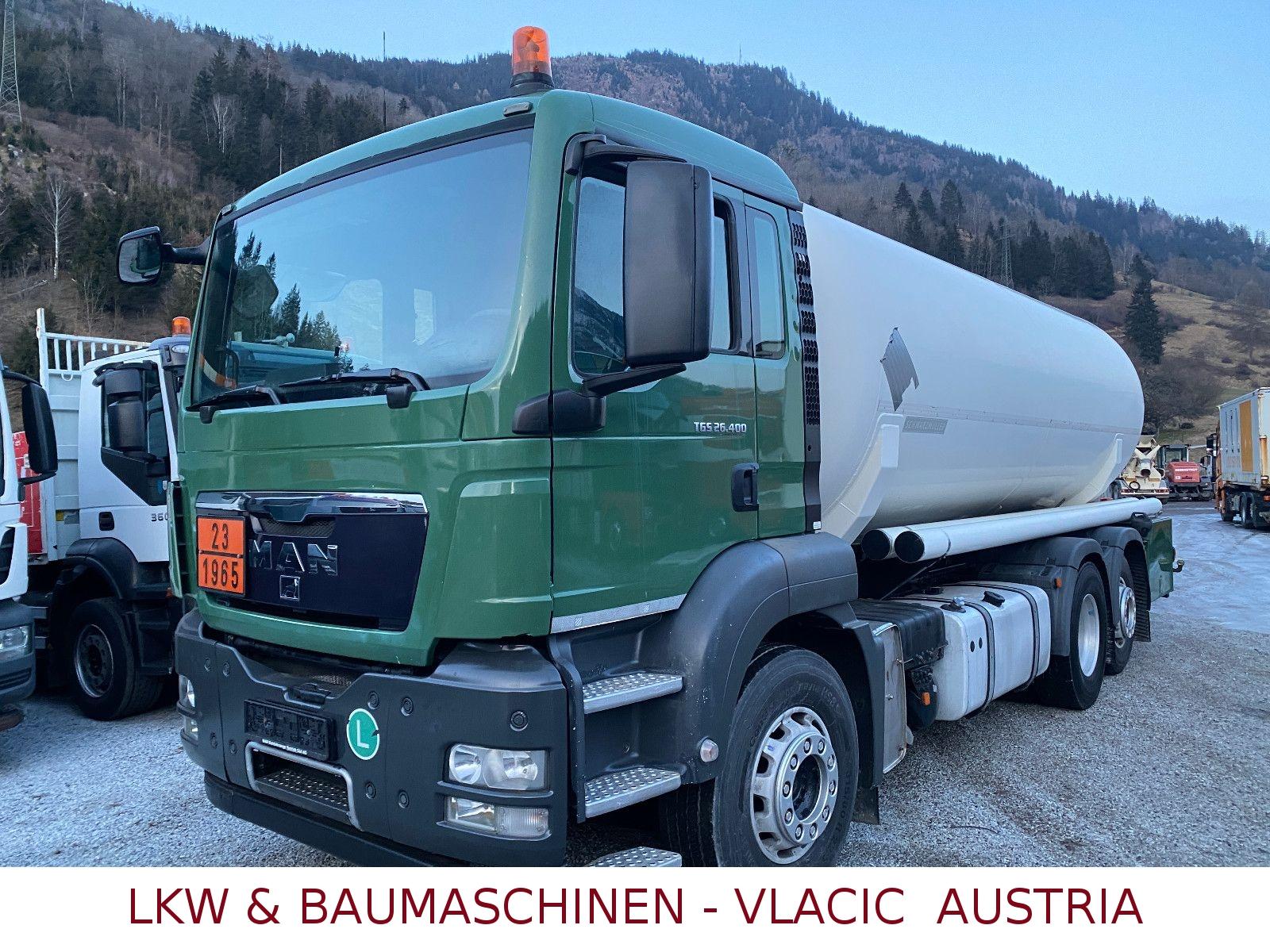 MAN TGS 26.400 Gastankwagen mit Pumpe und Wage22000L