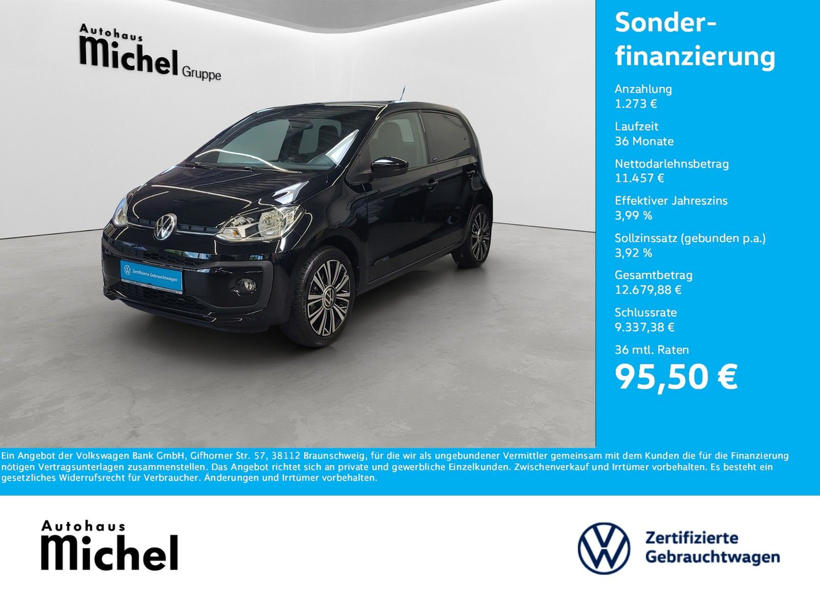 VW up! Active Plus-Paket Kamera Alu Climatronic