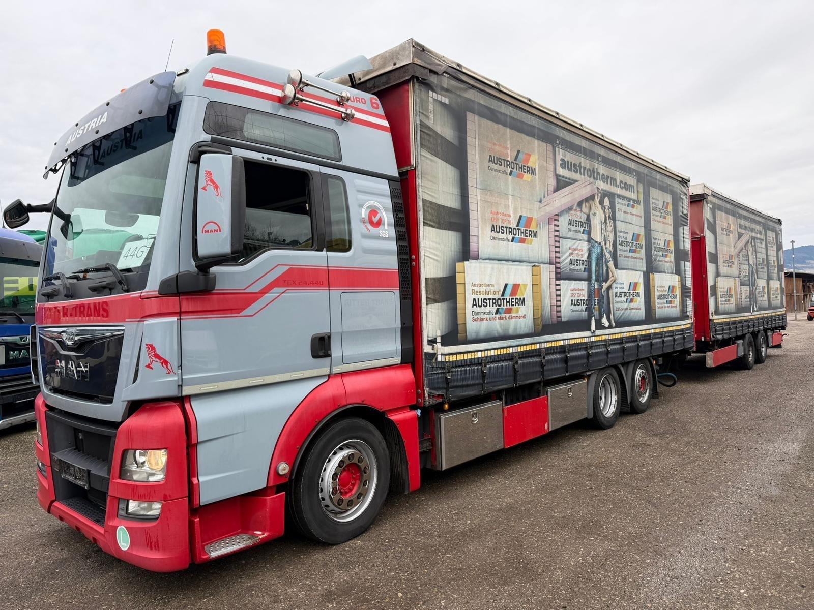 MAN TGX 26.440 PRITSCHE/PLANE+ANHÄNGER*2015*EURO6*