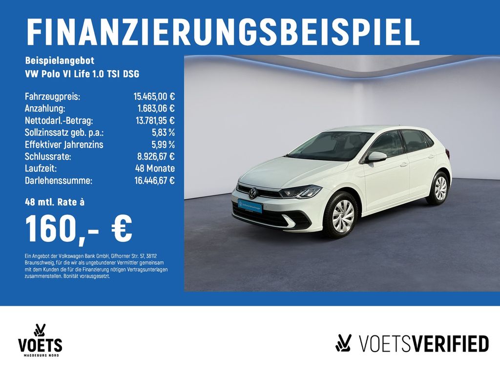 Polo VI Life 1.0 TSI DSG LED+SHZ+KLIMA+PDC
